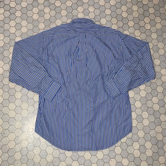 Tommy Hilfiger Blue Stripe Button-Up Shirt - Size Large - Picture 7 of 9